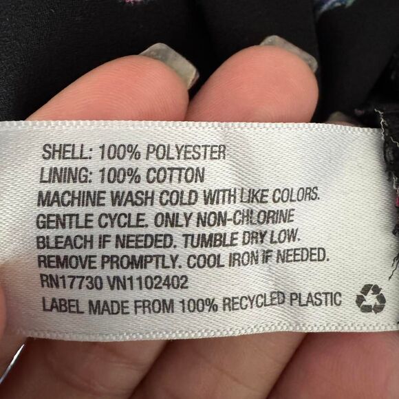 Xhilaration Women's Mini Dress Large Black with Multicolor Feathers Modern Boho - Picture 5 of 6